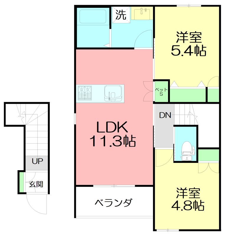 BLOSSOM MAISON 201号室 間取り