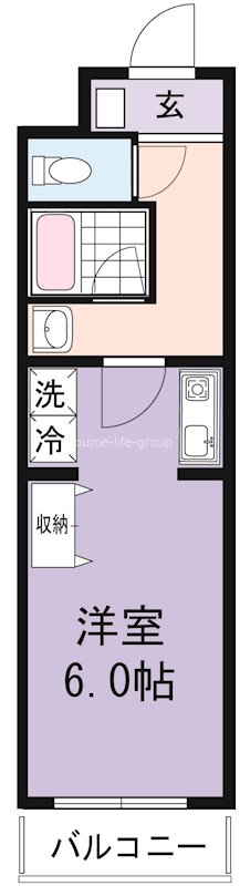 FEELO 102号室 間取り