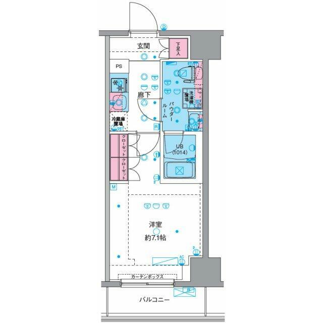ＧＥＮＯＶＩＡ平塚 1103号室 間取り