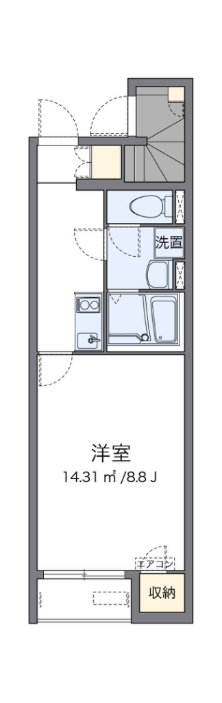 クレイノプルメリア２３ 114号室 間取り