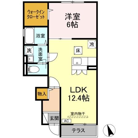 アルセード 101号室 間取り