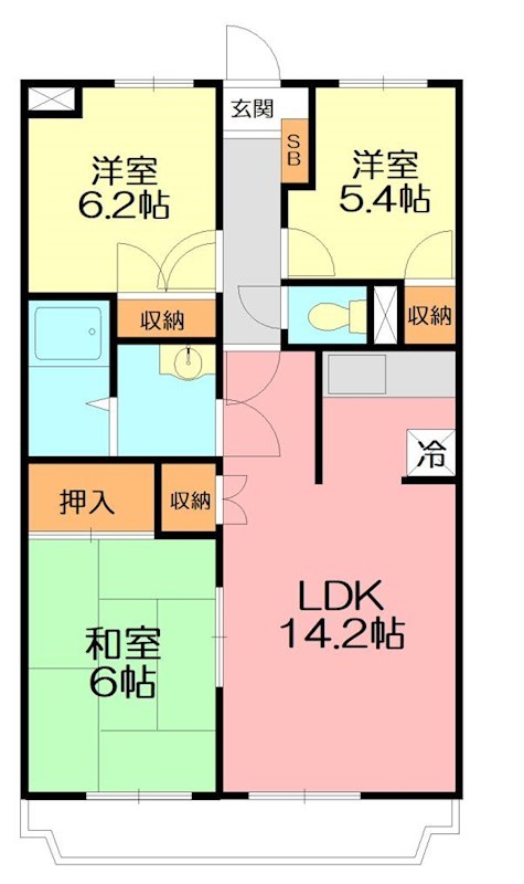 UNO PALACE 502号室 間取り