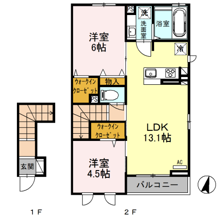 ウィル湘南台 205号室 間取り
