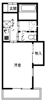 オートハイツ平塚 103号室 間取り