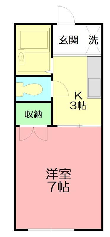 クレール湘南 203号室 間取り