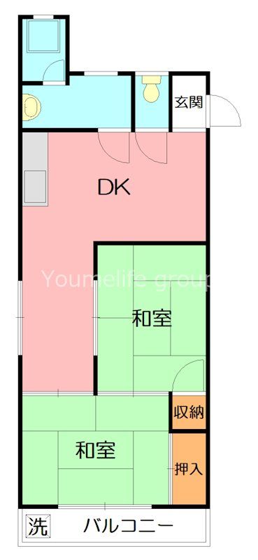 クロノス平塚北 201号室 間取り