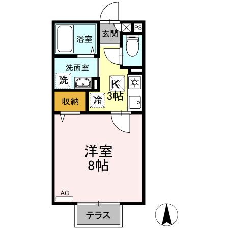 コンフォート 102号室 間取り