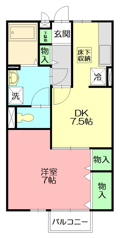 ハイネスＫ 103号室 間取り