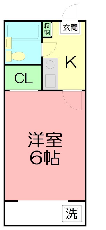 アンプルール湘南平塚 206号室 間取り