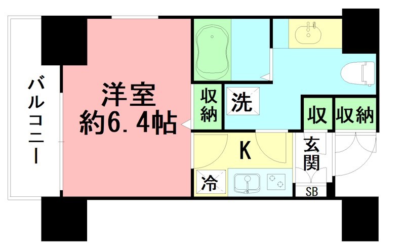 N-stage 平塚Ⅱ 401号室 間取り