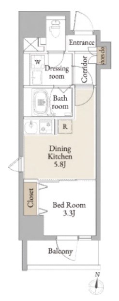 LiveCasa平塚 301号室 間取り