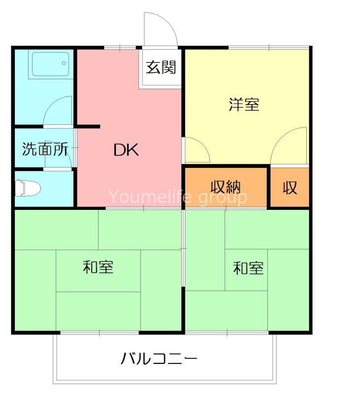 コーポ浜田 203号室 間取り