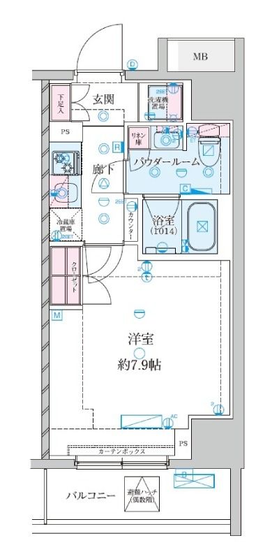 ジェノヴィア平塚Ⅲ 701号室 間取り