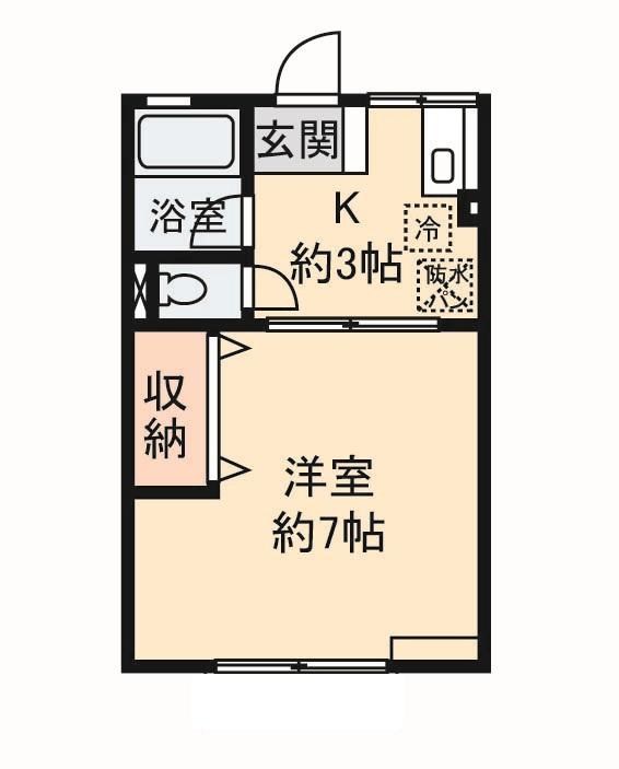 シティハイム ユーハイム湘南 104号室 間取り