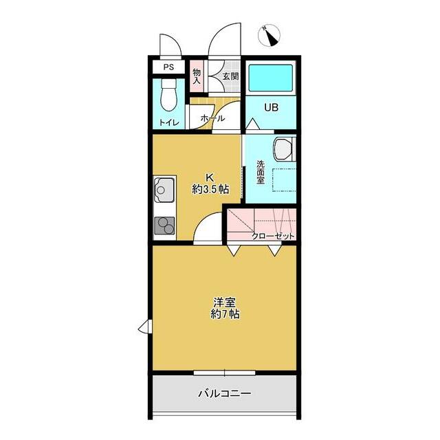 グランフォレスト産興 101号室 間取り