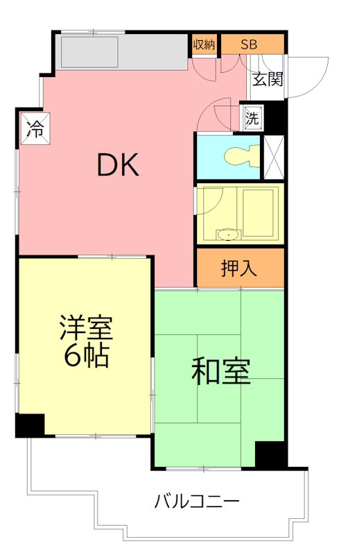 ジュネパレス平塚第6 202号室 間取り