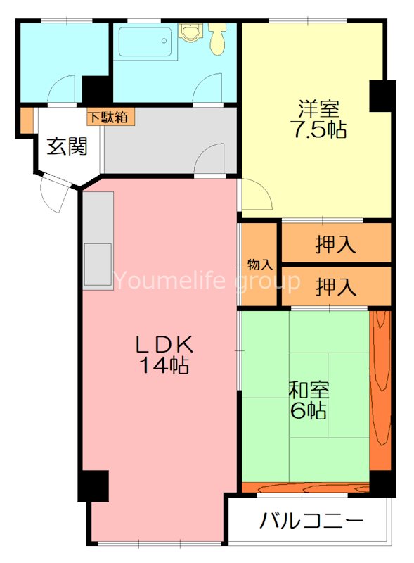 ドエル杉山 3D号室 間取り