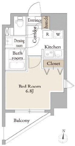 ＬｉｖｅＣａｓａ平塚 506号室 間取り