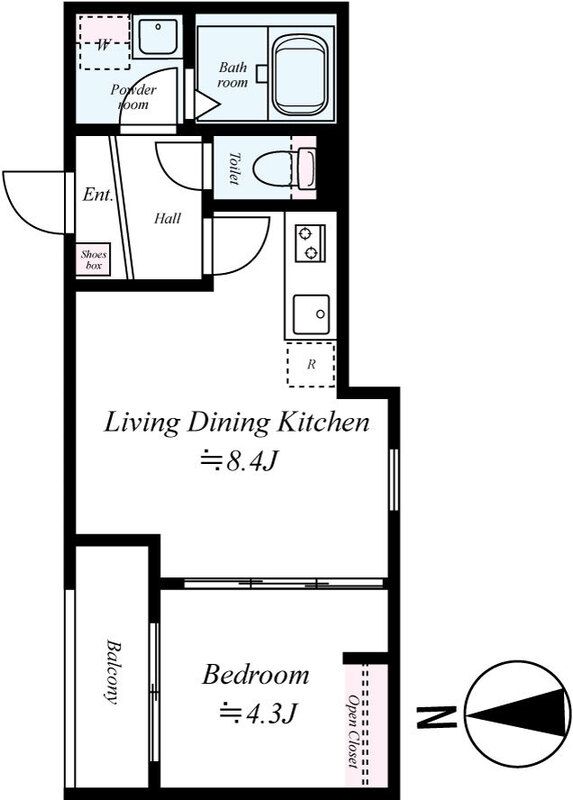 GRADUS平塚Ⅱ 103号室 間取り