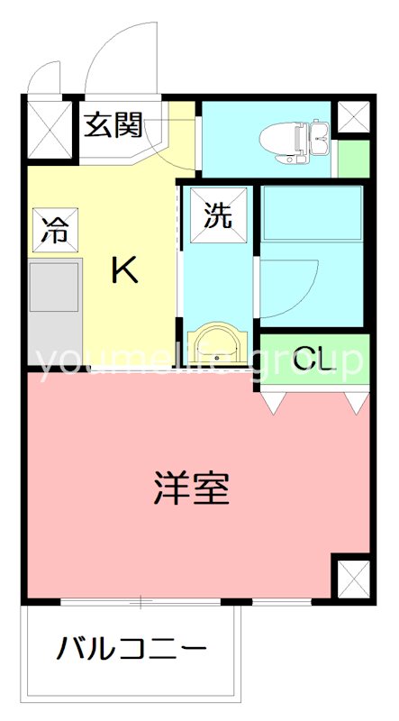 グレースコート平塚 303号室 間取り