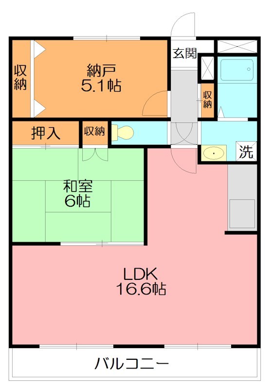グレースガーデン 403号室 間取り