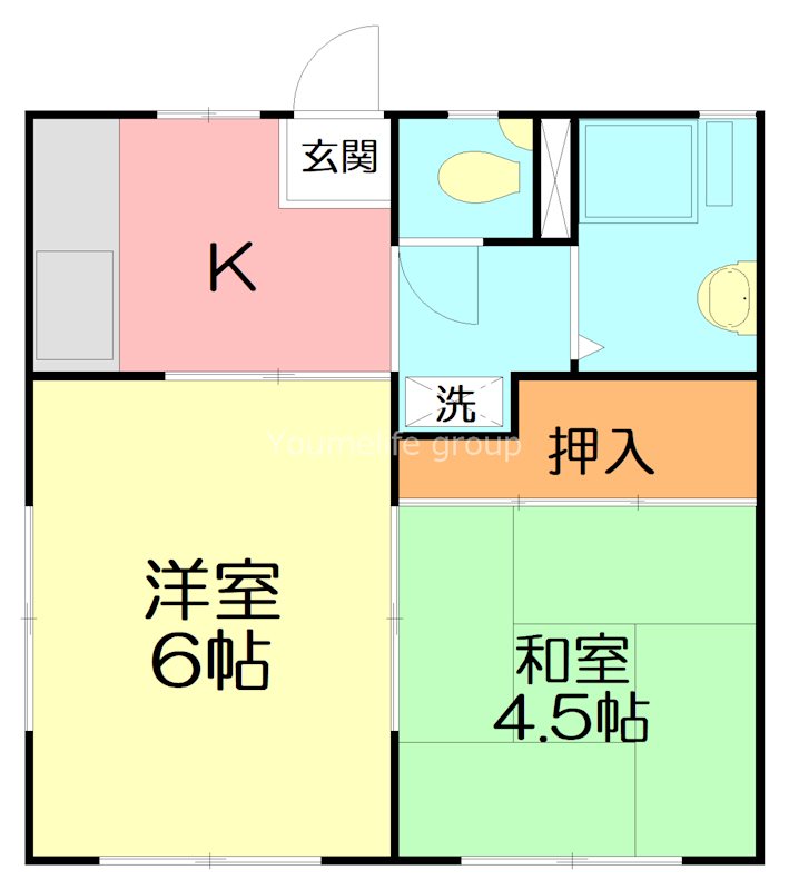 ハイツ羽鳥 102号室 間取り