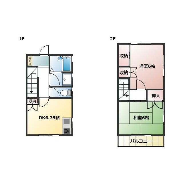 玉屋テラスハウス８５ D-11号室 間取り