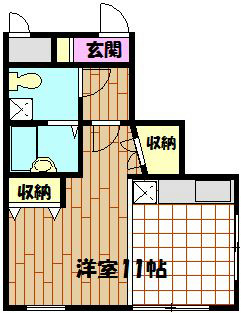 フレンズ 303号室 間取り