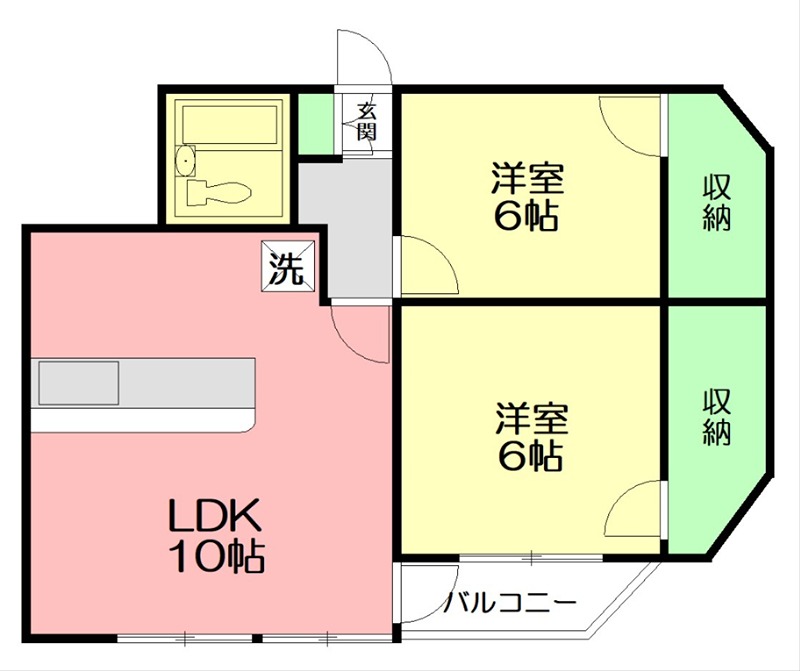 第12明智ビル 0602号室 間取り