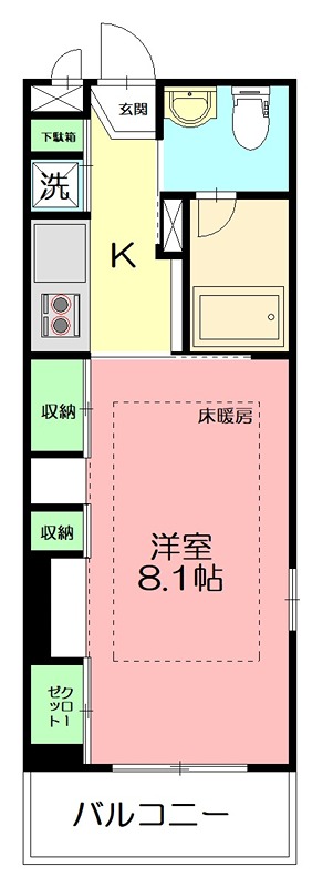 リブリ・アクシオン 307号室 間取り