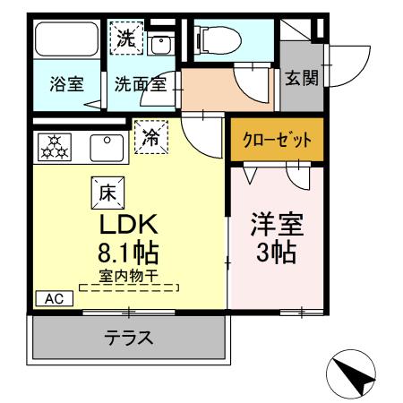 レジデンス代官町 102号室 間取り