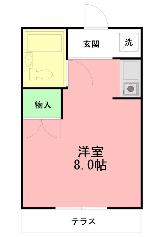 ロオジェ湘南平塚 103号室 間取り