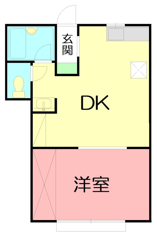 諏訪町アーバンハウス B棟 B001号室 間取り