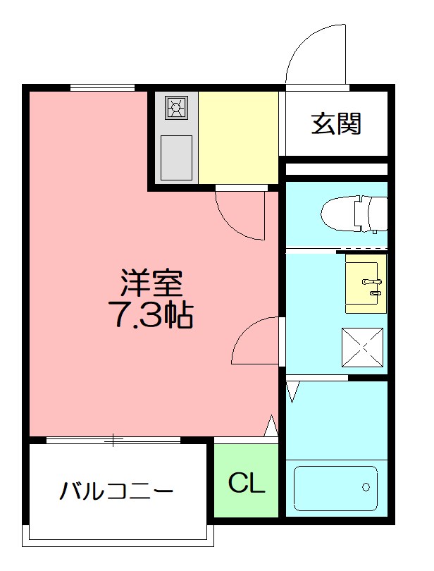 ウェルスフィールド湘南　Ｂ棟 102号室 間取り