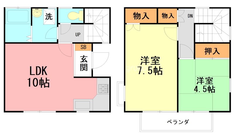工藤テラスハウス 1-2F号室 間取り