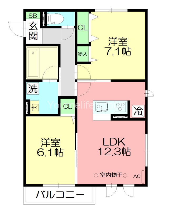 ベーチェル湘南 201号室 間取り