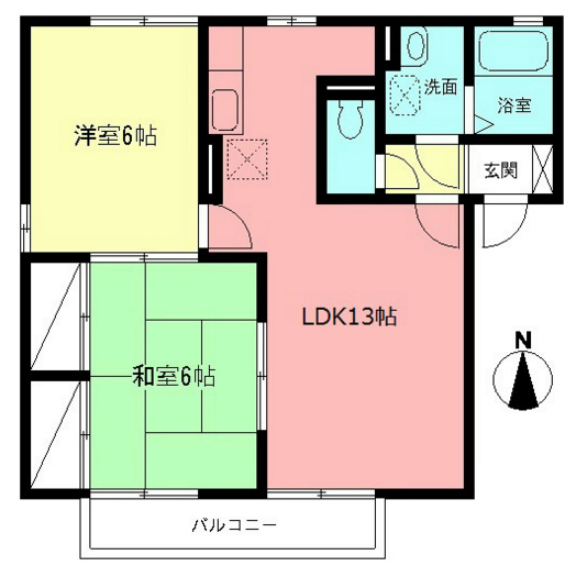 ダイモングリーンガーデンB 101号室 間取り