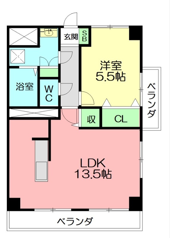 ヒルサイド湘南 501号室 間取り