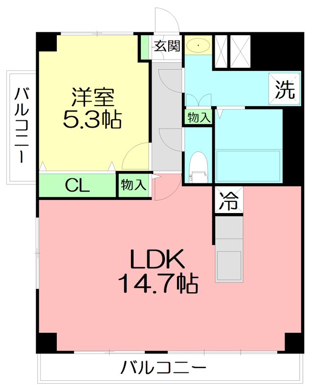 ヒルサイド湘南 501号室 間取り