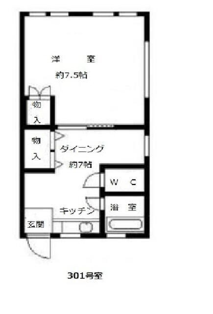 錦町フジビル 301号室 間取り