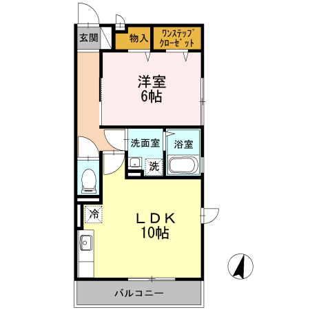 コートドール港南台 201号室 間取り