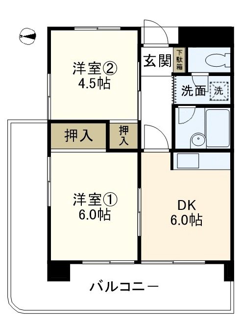 フロイデ湘南 303号室 間取り