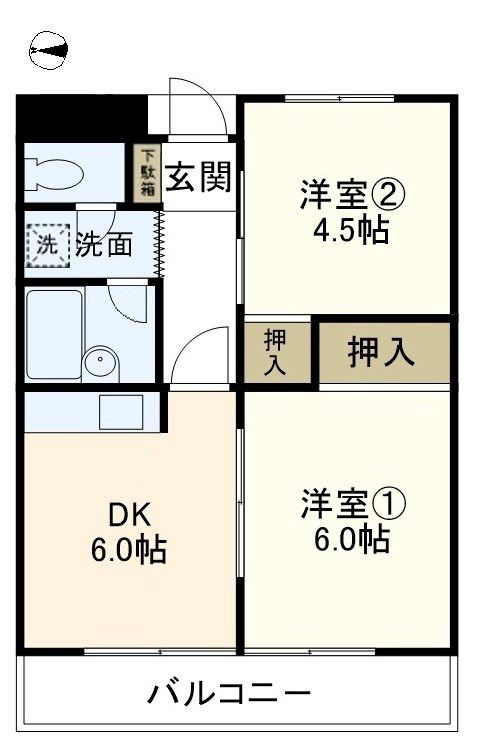 フロイデ湘南 402号室 間取り