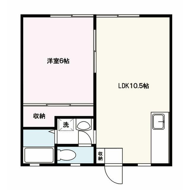 ハイムピーコック 101号室 間取り