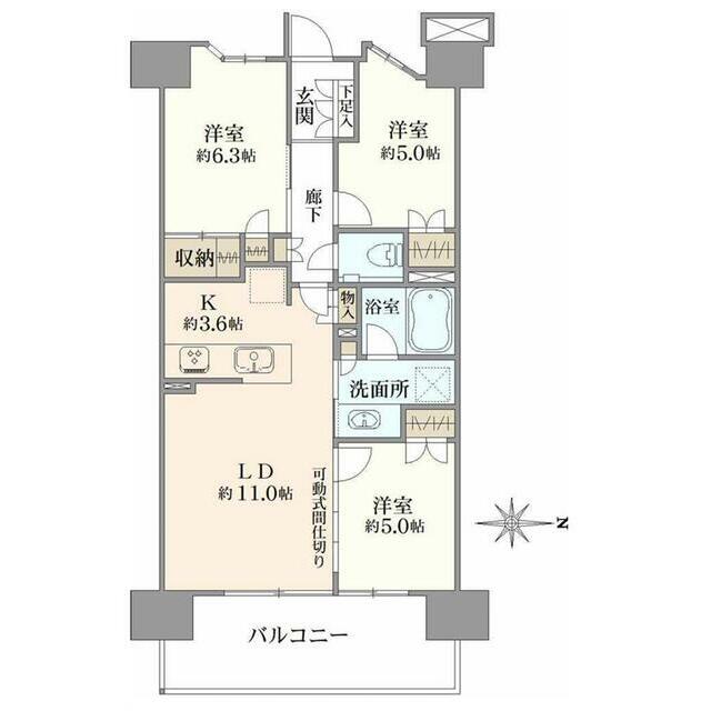 プレミスト湘南辻堂フォレストフェイス 569号室 間取り