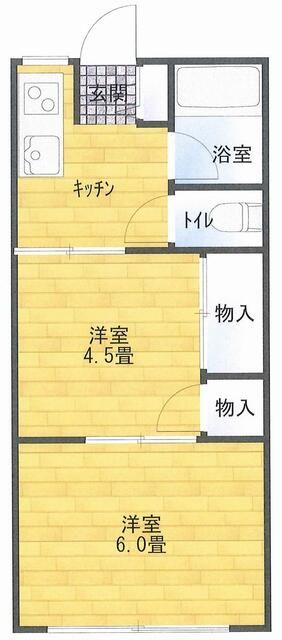 メゾン弥生 201号室 間取り