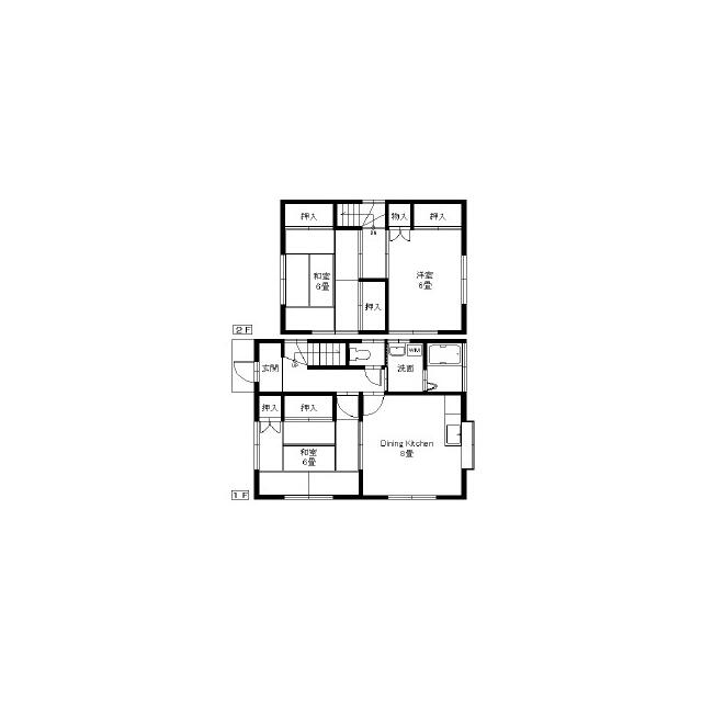 浜竹貸家 ① 間取り