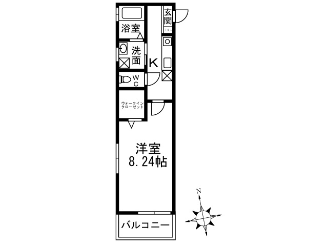 セントリアパーク 201号室 間取り