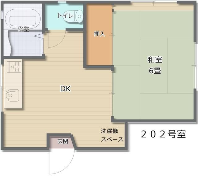 矢留荘 101号室 間取り