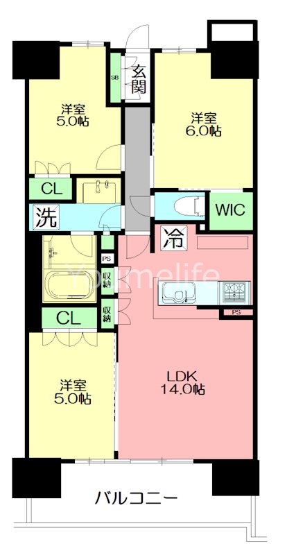 プレディア鵠沼橘ローレルコート 間取り